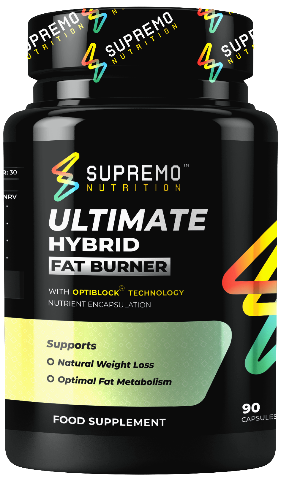 Ultimate Hybrid Fat Burner, Supports Natural Weight Loss, Supports Optimal Fat Metabolism, 90 Capsules