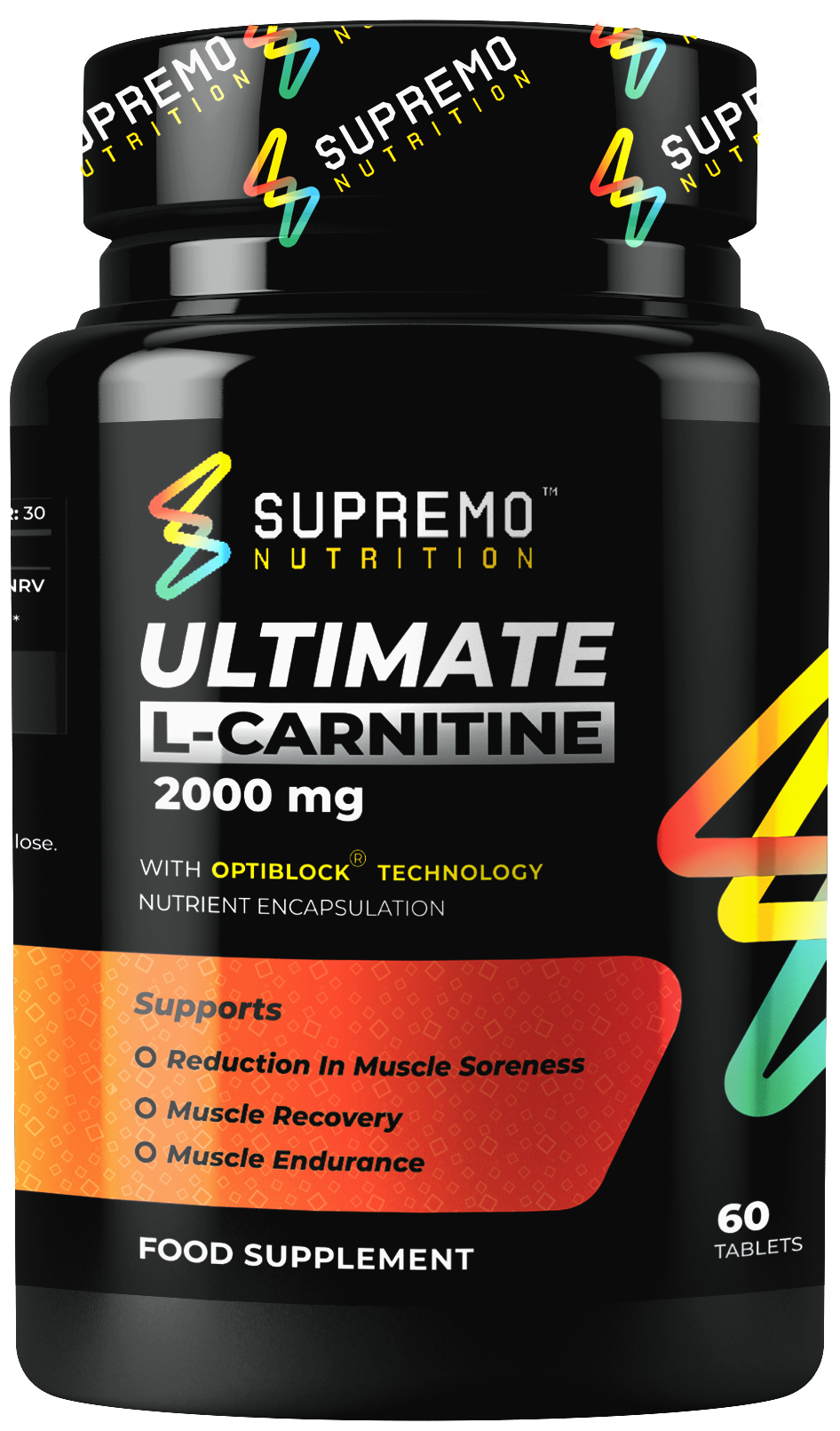 Ultimate L-Carnitine 2000 mg, Supports Reduction In Muscle Soreness, Supports Muscle Recovery, Supports Muscle Endurance, 60 Tablets