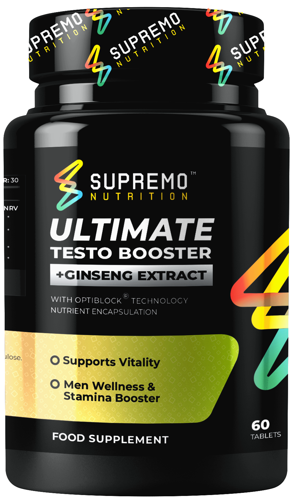 Ultimate Testo Booster with Ginseng Extract, Supports Vitality, Men Wellness & Stamina Booster, 60 Tablet
