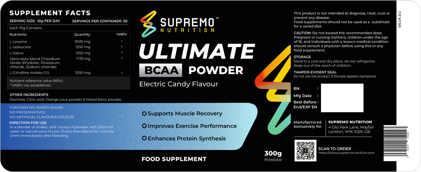 Ultimate BCAA Powder (Electric Candy)