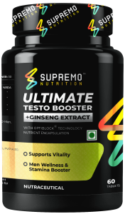 Ultimate Testo Booster with Ginseng Extract, Supports Vitality, Men Wellness & Stamina Booster, 60 Tablet
