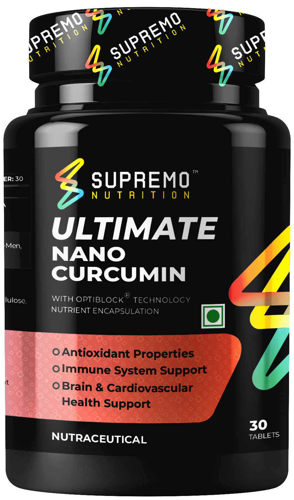 Ultimate Nano Curcumin, Antioxidant Properties, Immune System Support, Brain & Cardiovascular Heal Support, 30 Tablets