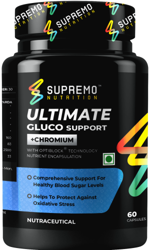 Ultimate Gluco Support (Chromium), Comprehensive Support For Healthy Blood Sugar Levels, Helps Protect Against Oxidative Stress, 60 Capsules