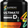 Ultimate Vitamin D3 + Calcium, Supports Bones, Teeth, and Muscles, Non GMO, Vegan, 60 Tablets