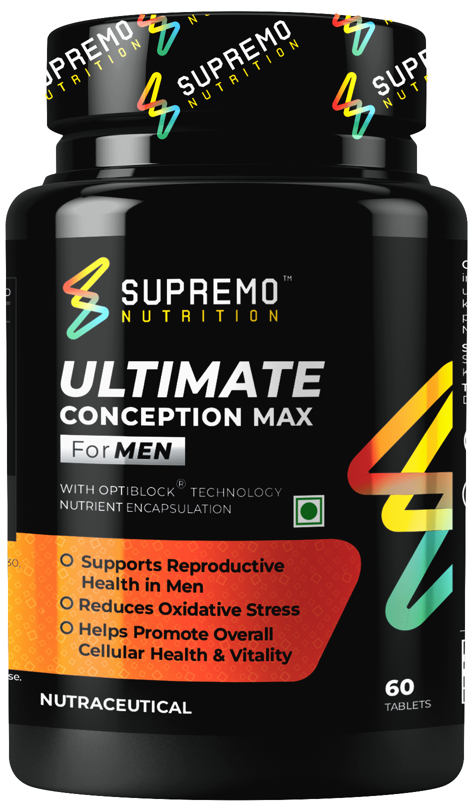 Ultimate Conception Max for Men, Supports Reproductive Health in Men, Non GMO, Vegan, 60 Tablets